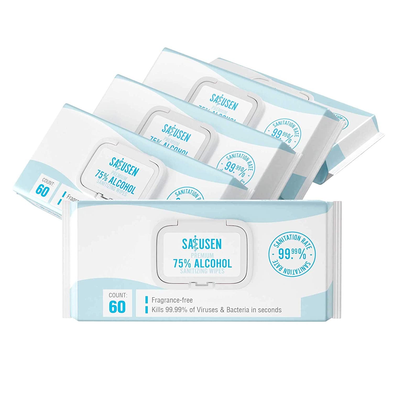 Sanitizer Alcohol Wipes, 75% Ethyl, BioPure, 100 wipes per can