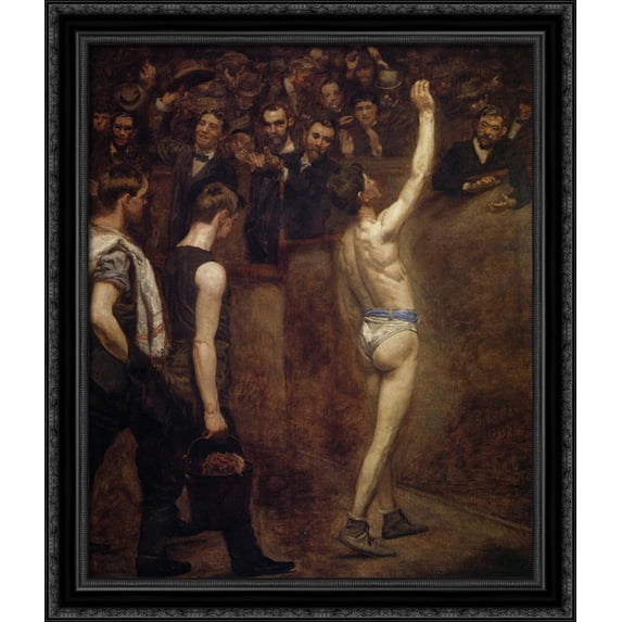 Salutat 28x34 Large Black Ornate Wood Framed Canvas Art by Thomas Eakins
