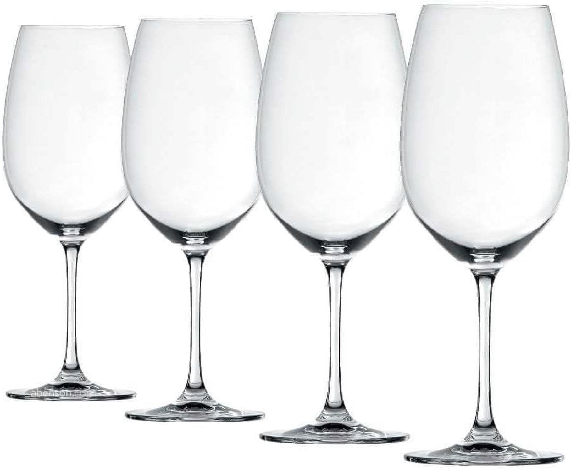 Salute Bordeaux Wine Glasses (Clear Crystal, Set Of 4 Red Wine