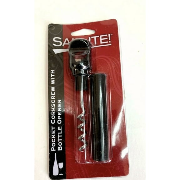 Salute Pocket Corkscrew With Bottle Opener