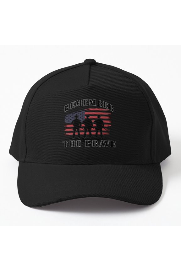 Salute the Brave Baseball Cap, Soldier Flag Service Tribute Graphic Design, Classic Hat