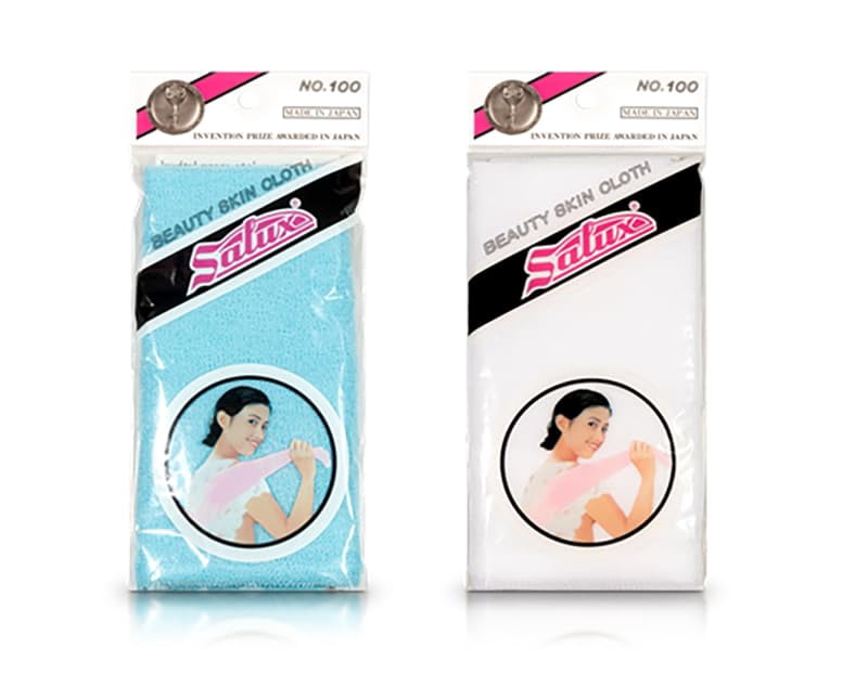 Salux, Bath Towel, 2 Count Pack, Blue White, Soft and Absorbent ...