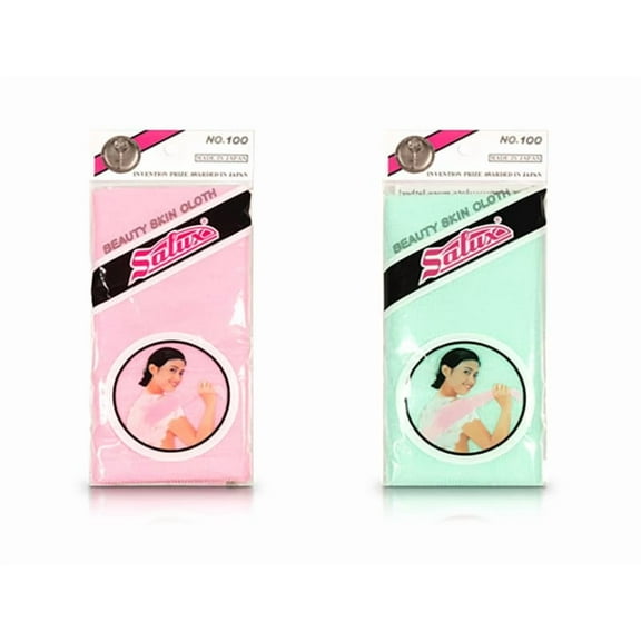 Salux Bath Towel Pink Green 2 Count Pack