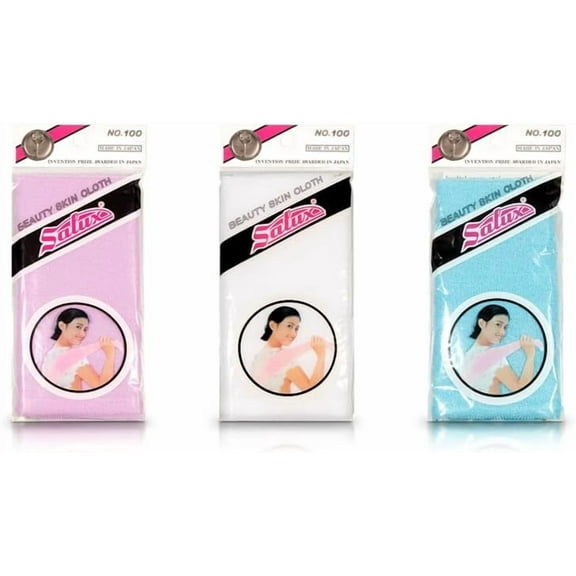 Salux Bath Towel Purple White Blue 3 Count Pack