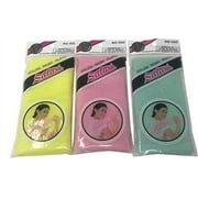 Salux Nylon Japanese Beauty Skin Bath Wash Cloth/towel 3 Yello Pink and Green