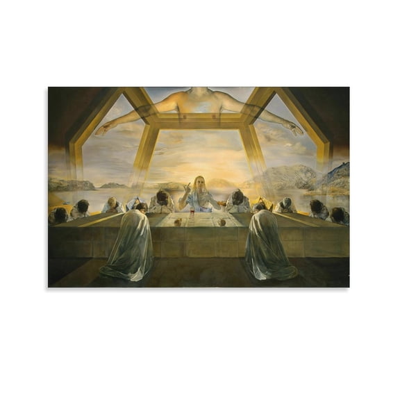 Salvador Dalí Wall Art Prints 《The Sacrament of The Last Supper》 Poster Picture Print Canvas Poster Wall Paint Art Posters Decor Modern Home Artworks Gift 08x12inch(20x30cm)