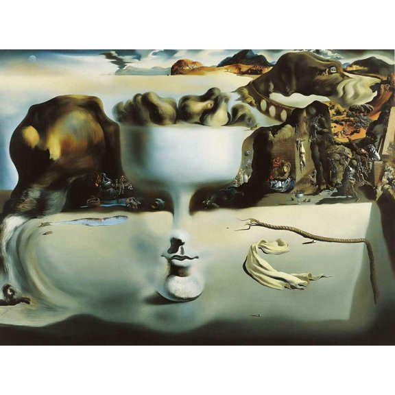 Salvador Dali Apparition Of A Face And Fruit Dish - Canvas OR Print Wall Art