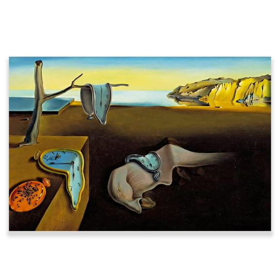 Salvador Dali Canvas Prints - Persistence of Memory Poster - Surrealism Canvas Wall Art - Famous Paintings Reproductions for Bedroom Living