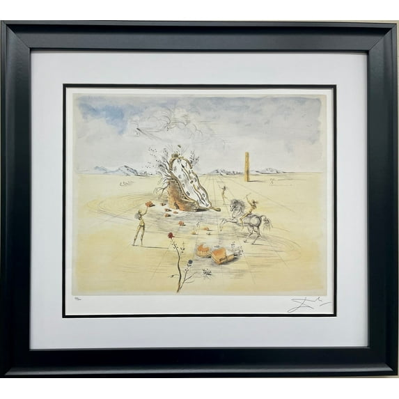 Salvador Dali "Cosmic Horseman" CUSTOM FRAMED Limited Edition ART Surrealism Generic