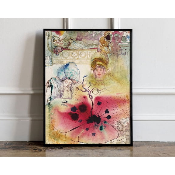Salvador Dali Fuormis et opium Print, Salvador Dali Exhibition Poster, Surrealism Poster, Salvador Dali Exhibition print, 24x36 UNFRAMED