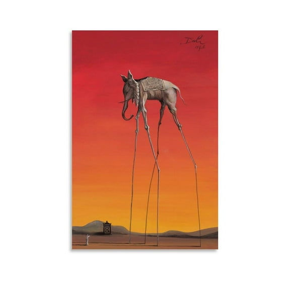 Salvador Dali Paintings Elephant Canvas Art Poster And Wall Art Picture Picture Family Bedroom Decor Gift 12x18inch(30x45cm)