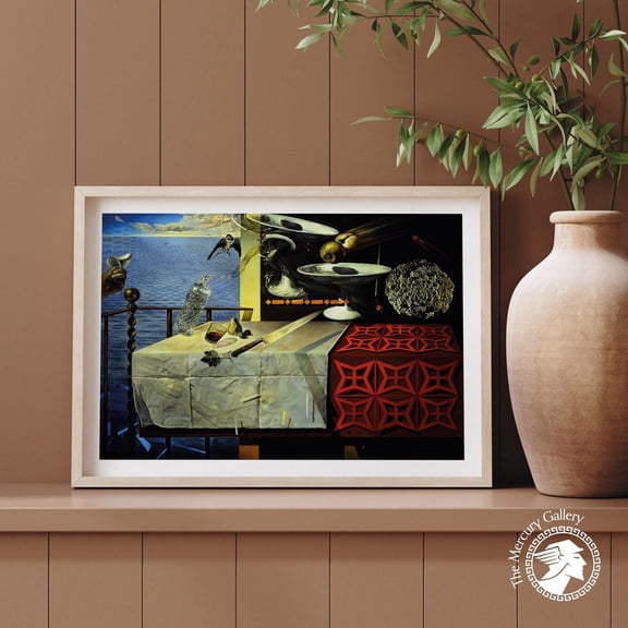 Salvador Dali Poster, Living Still Life 1956 Print, Vintage Surreal Fine Art Wall Decoration UNFRAMED Poster, 8x12