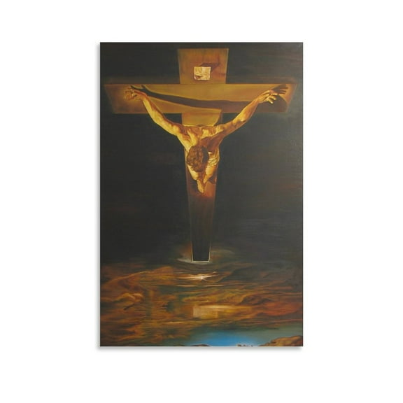 Salvador Dali Print Painting Christ of St. John of The Cross(66)1 Picture Print Wall Art Poster Painting Canvas Posters Artworks Gift Room Aesthetic 12x18inch(30x45cm)