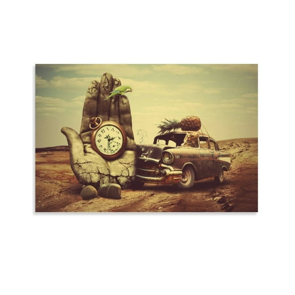 Salvador Dali Surrealism Poster Decorative Painting Canvas Wall Art Living Room Posters Bedroom Painting,Unframe-style,08x12inch(20x30cm)