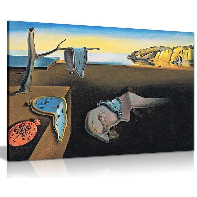 Salvador Dali Wall Art Dalí Persistence of Time Framed Painting Canvas Art  For Bedroom Livingroom Decoration Ready to Hang