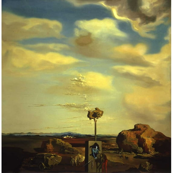 Salvador Dali Wall Art Dalí Puzzle of Autum Surrealist Framed Painting Canvas Art For Bedroom Livingroom Decoration Ready to Hang