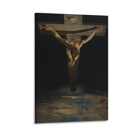 Salvador Dali Wall Art Prints 《Christ of Saint John of The Cross》 Poster Gifts Canvas Painting Poster Wall Art Decorative Picture Prints Modern Decor 20x30inch(50x75cm)