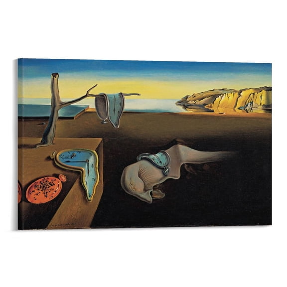 Salvador Dali Wall Art Prints The Persistence of Memory Art Poster Canvas Art Poster and Wall Art Picture Print Modern Family bedroom Decor Posters 08x12inch(20x30cm)