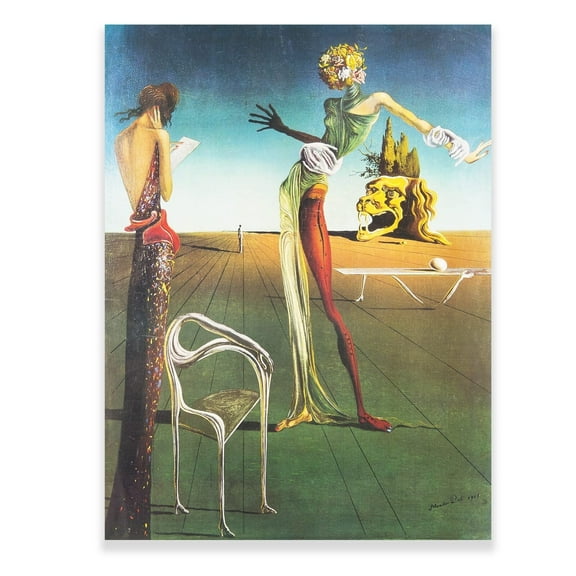 Salvador Dali Wall Art Prints - Women with A Head of Rose Poster - Surrealism Poster - Oil Painting Abstract Canvas Wall Art for Bedroom Living Room