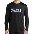 thumbnail image 1 of Salvador Flag Graphic Design Men's Big Size Long Sleeve Competitor Cotton Touch T-Shirt - Black 3XL, 1 of 2
