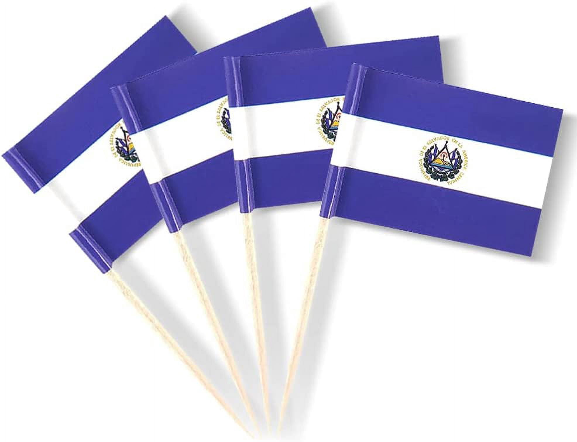 Salvador Flag Salvadoran Small Toothpick Flag Decor Mini Cupcake ...