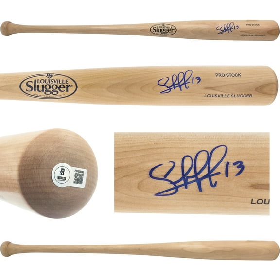 Salvador Perez Autographed Blonde Louisville Slugger Pro Stock Baseball Bat Kansas City Royals Beckett BAS Witness 241629