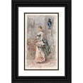 thumbnail image 1 of Salvador Sánchez Barbudo 16x24 Black Ornate Framed Double Matted Museum Art Print Titled: Lady in Formal Dress (1886), 1 of 5