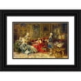 thumbnail image 1 of Salvador Sánchez Barbudo 18x13 Black Ornate Wood Framed Double Matted Museum Art Print Titled - A Musical Interlude (1901), 1 of 5