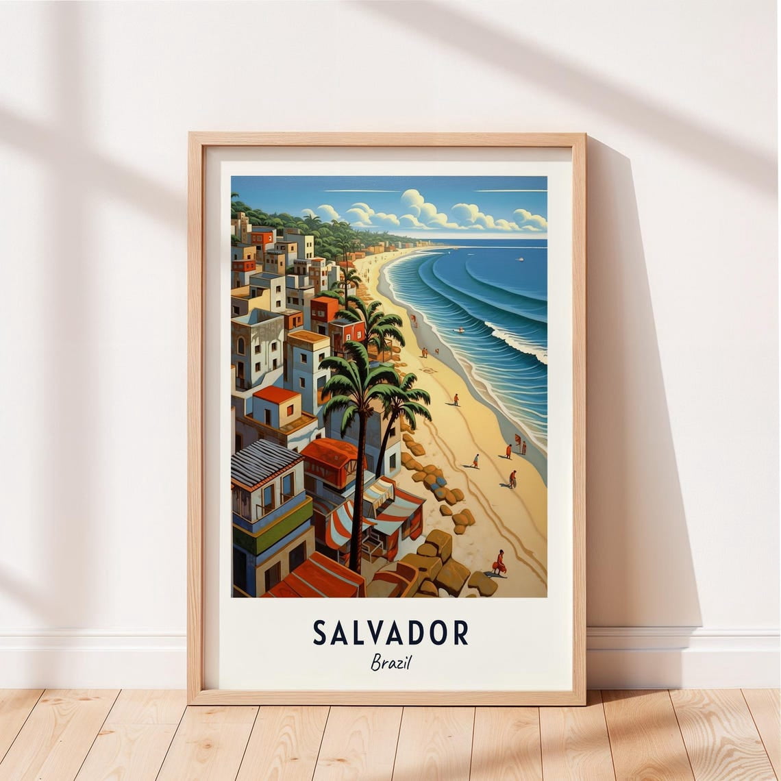 Store Sign Flashcard Salvador Travel Porto Da Barra Beach Brazil Cityscape Poster, Travel ...