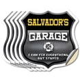 thumbnail image 1 of Salvador's Garage I Can Fix Everything But Stupid (5 Pack) 4 inch X 4 inch Shield Shaped Heavy Duty 3.2 mil Vinyl Decals To last, Gift for Dads and Uncles Classic Americana Crafted in, 1 of 6