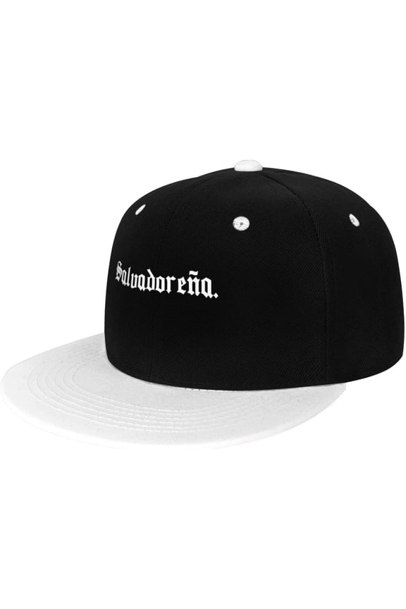 Salvadoreño El Salvador Salvadorian Roots Flat Brim Baseball Cap,Snapback Hats Adjustable Trucker Hat for Men