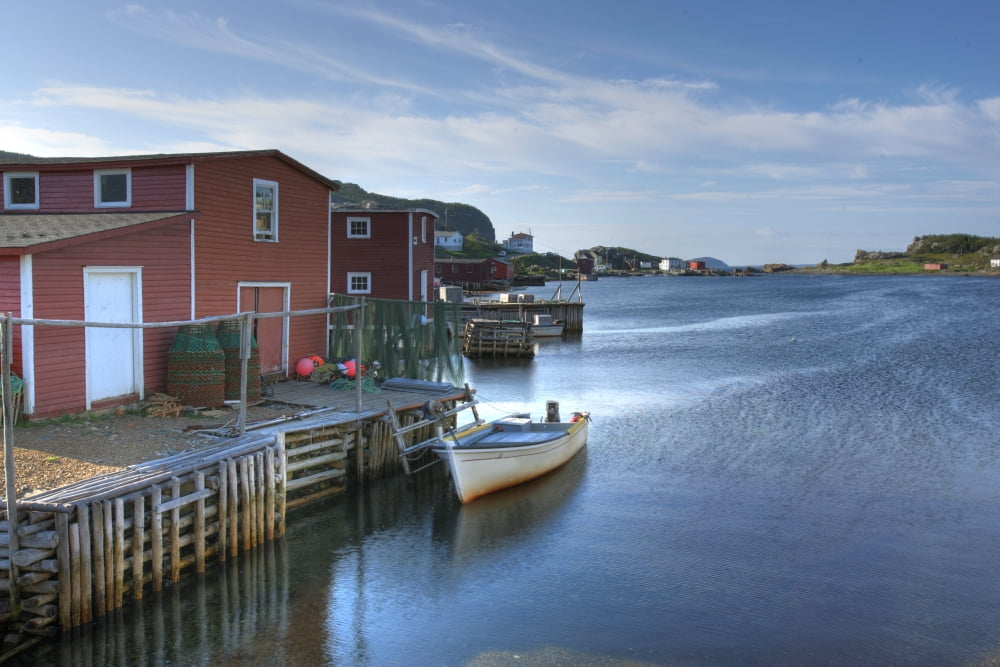 Salvage Harbour Salvage Newfoundland Canvas Art - Robert Postma Design Pics (36 x 24)
