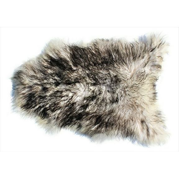 Salvani Genuine Icelandic Sheepskin Rug Throw shade of black - culry pile