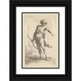 thumbnail image 1 of Salvator Rosa 17x24 Black Ornate Framed Double Matted Museum Art Print Titled: Man with Bow, Pointing to the Right (1656 - 1657), 1 of 5