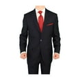 thumbnail image 1 of Salvatore Exte Men's Modern Two Button Sharkskin Suit Navy, 1 of 3