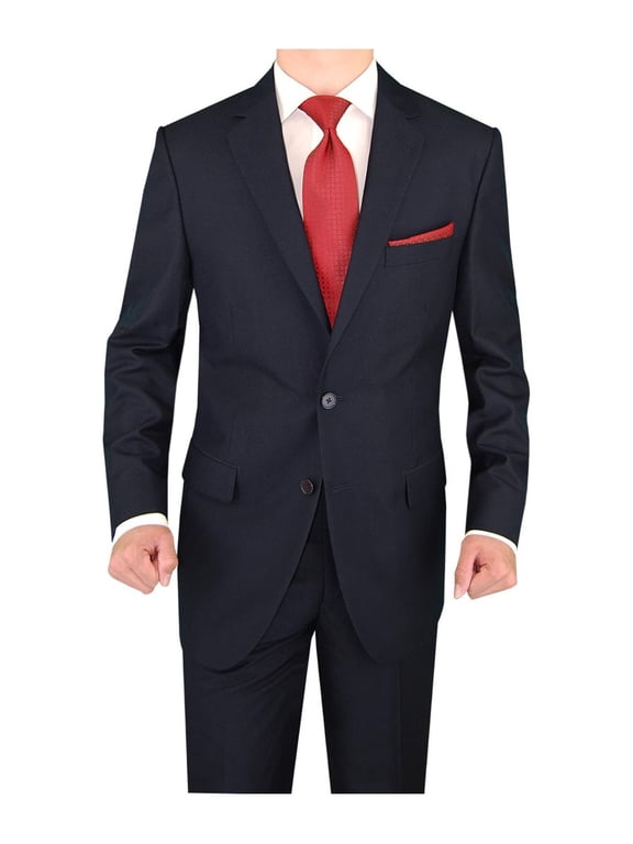 Men's Modern Two Button Sharkskin Suit