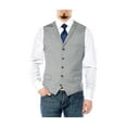 thumbnail image 1 of Salvatore Exte Men's Notch Lapel Casual Vest Modern Fit Dress Suit Waistcoat Gray, 1 of 2