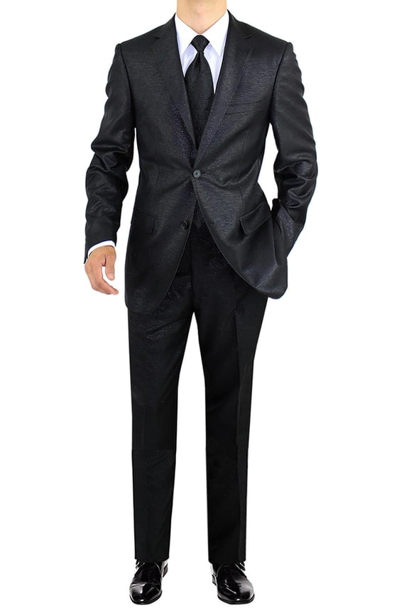 Mens 2 Button Formal Suit Two Piece Party Tux Jacket With Pant.