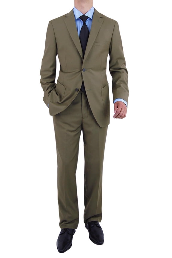 Mens 2 Button Two Piece Suit Modern Fit Jacket Blazer With Pant