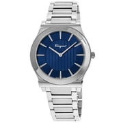 Salvatore Ferragamo 1898 Slim Blue Dial Steel Mens Watch SFPE00719