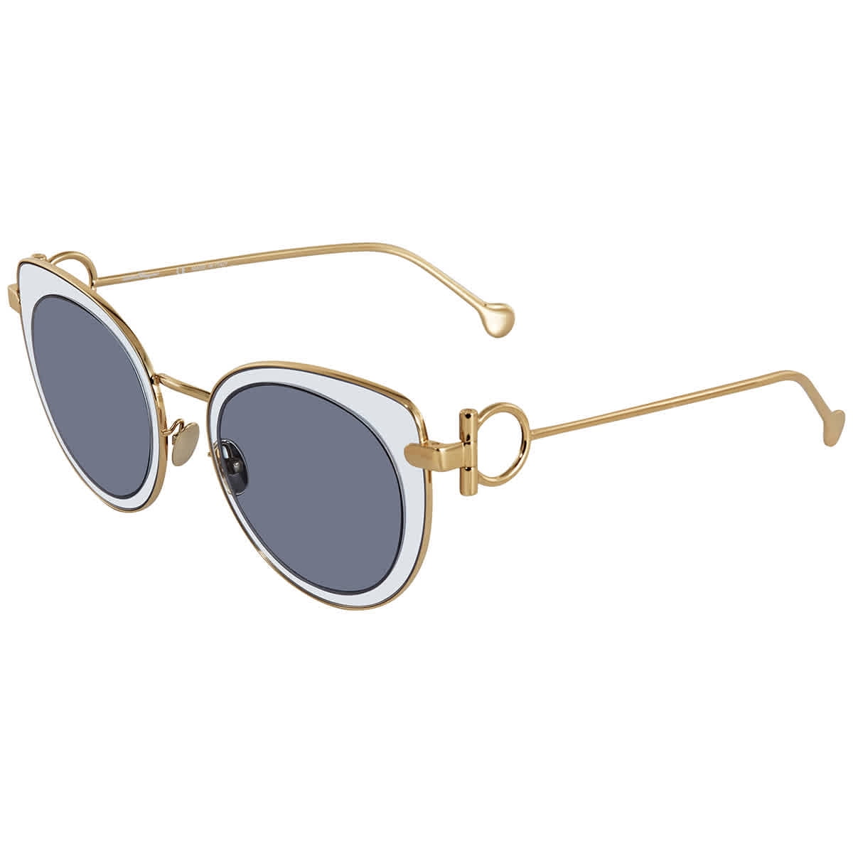 Salvatore Ferragamo サングラス ゴールド／ブルー SF182S-410 SALVATORE FERRAGAMO SF182S 410 Sunglasses Gold Azure Frame