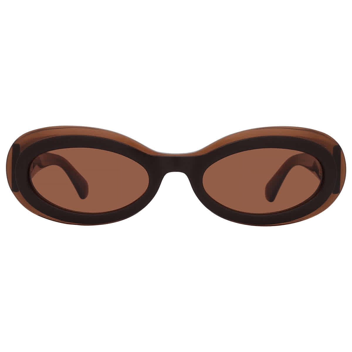 Salvatore Ferragamo Brown Oval Ladies Sunglasses Ferragamo Women Tortoise Oval Sunglasses SF770SA-214 Brown  main image 3