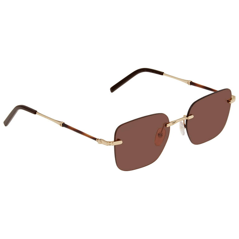 Salvatore Ferragamo Brown Rectangular Men's Sunglasses SF225S 745 54