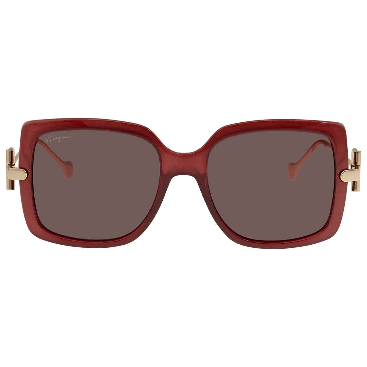 Salvadore Ferragamo POLLYメタリックブラウン5 1/2C Amazon.com: Sunglasses FERRAGAMO SF 239 S 758 Matte Gold