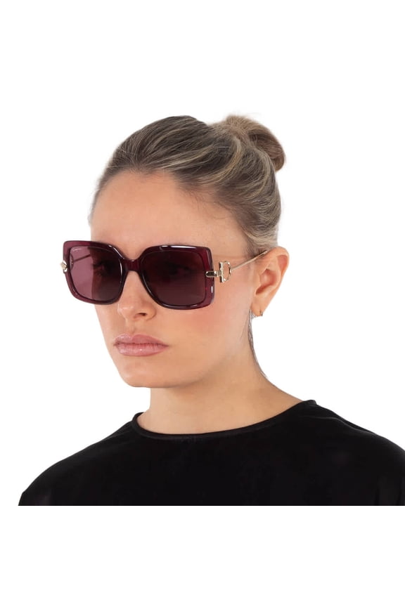 Burgundy Square Ladies Sunglasses SF913S 606 55