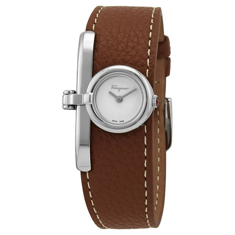 Double Gancini Mini watch, white, Watches Women's