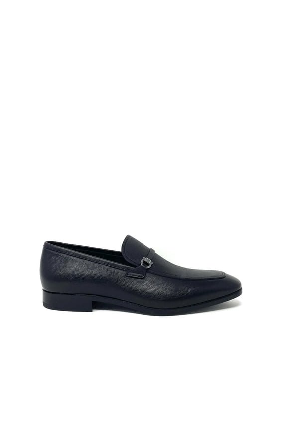Charme Loafers In Textured Calf Leather Black (Men's)