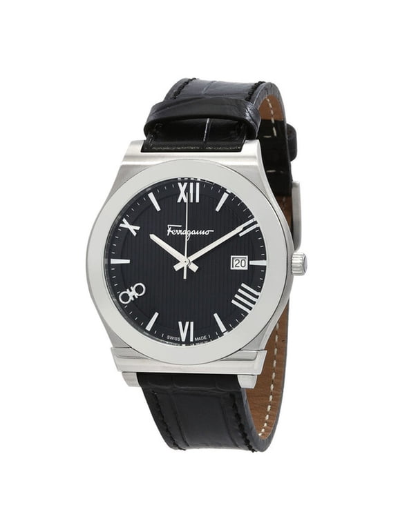 Gancini Men's Black Dial Quartz Watch SFKM00223