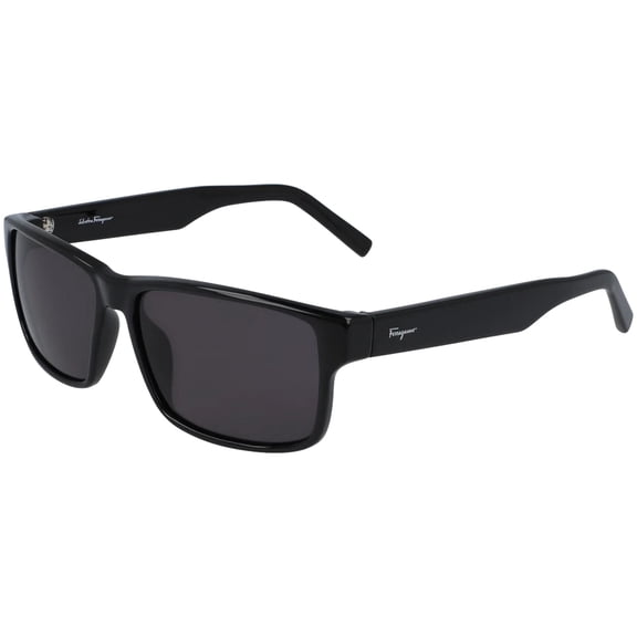 Ferragamo Men's Black Oversized Classic Rectangle Sunglasses - SF960S-001 - Made in Italy