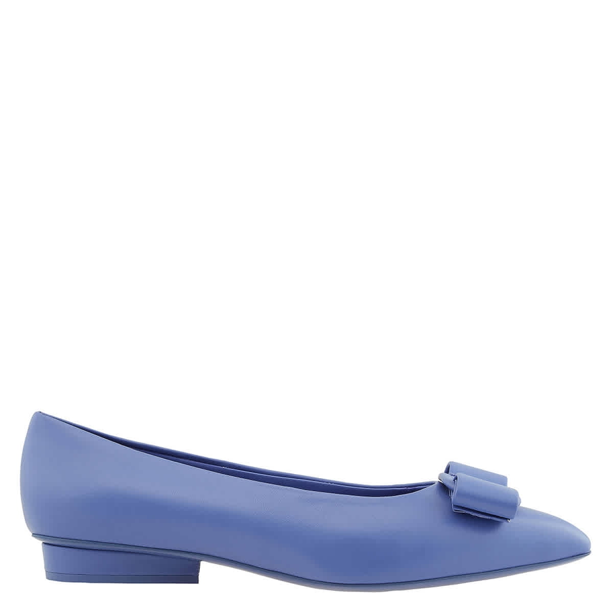Salvatore Ferragamo Ladies Blue Viva Ballet Flat Brand Size 5.5